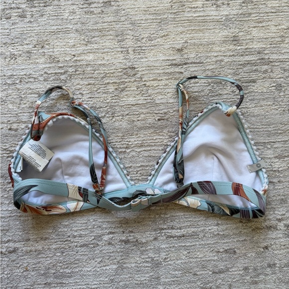 Rhythm Blue Tropical Print Bikini Top (Size Large) - Picture 5 of 6
